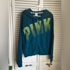 Victoria's Secret Teal PINK Zip Up